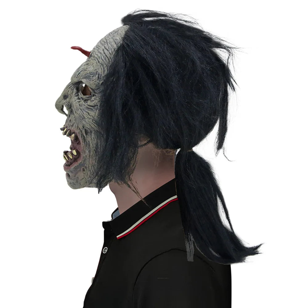 Halloween Mask, Scary Cosplay Party Mask for Adults, Realistic Creepy Horror Mask for Cosplay