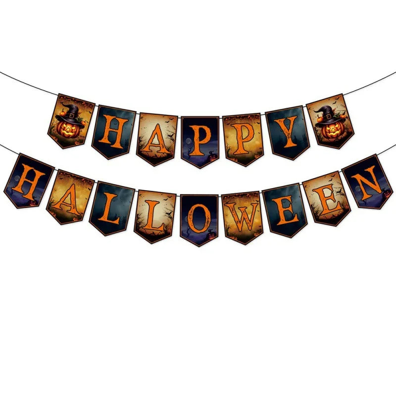 Halloween Decorations Banners Wall Stickers Spider Pendants Hanging Decorations Horror