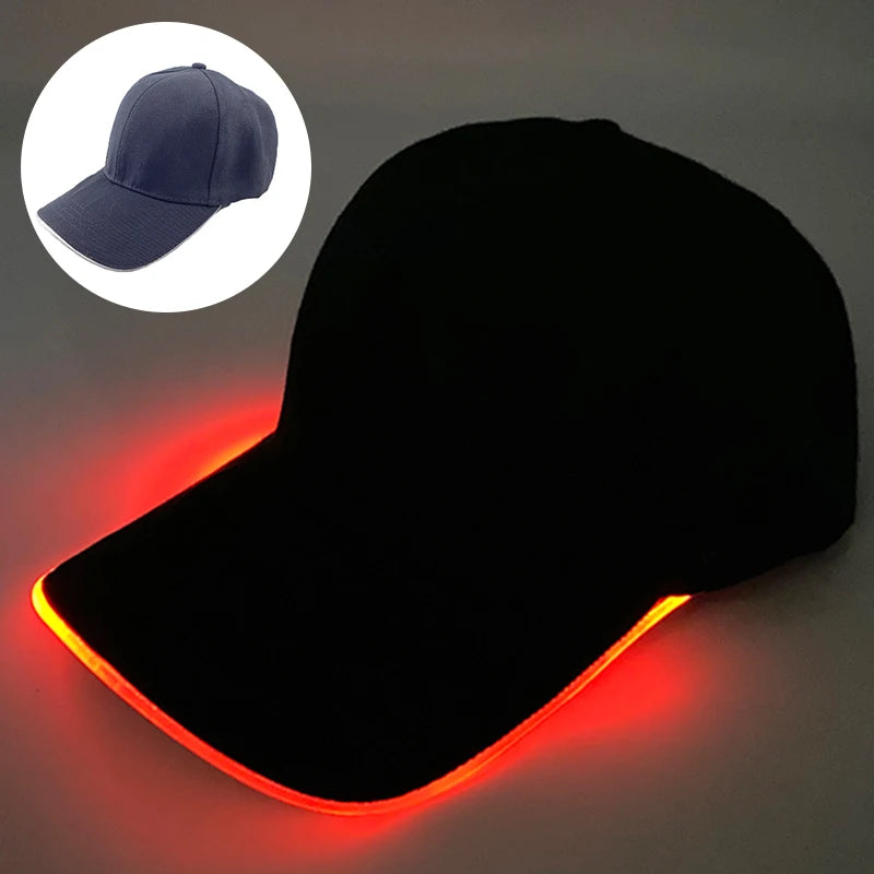 Halloween LED Light Up Baseball Hat Flashing Glow Rave Party Cap Luminous Hat for Women Men Hip-hop Club Festival Supplies