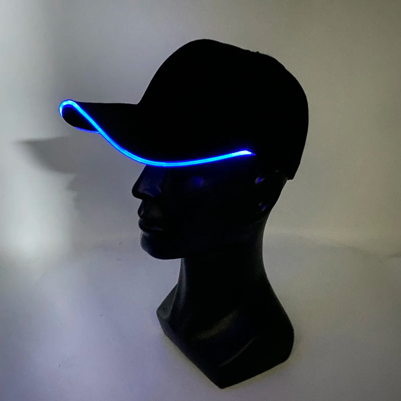 Halloween LED Light Up Baseball Hat Flashing Glow Rave Party Cap Luminous Hat for Women Men Hip-hop Club Festival Supplies