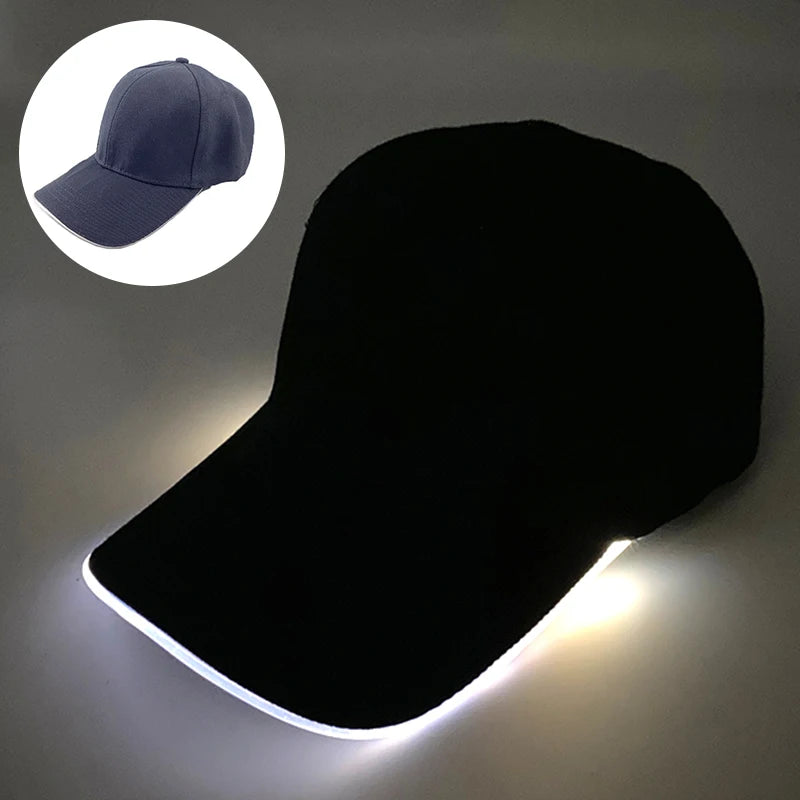 Halloween LED Light Up Baseball Hat Flashing Glow Rave Party Cap Luminous Hat for Women Men Hip-hop Club Festival Supplies