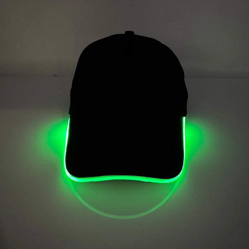 Halloween LED Light Up Baseball Hat Flashing Glow Rave Party Cap Luminous Hat for Women Men Hip-hop Club Festival Supplies